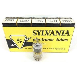 WWII Era Electronic Tube With Box Set Of 5 Sylvania Model 12DU7 NOS NIB 1940s